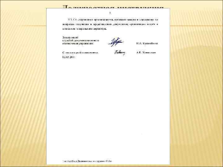 Должностная инструкция 