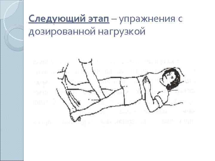 Следующий этап – упражнения с дозированной нагрузкой 