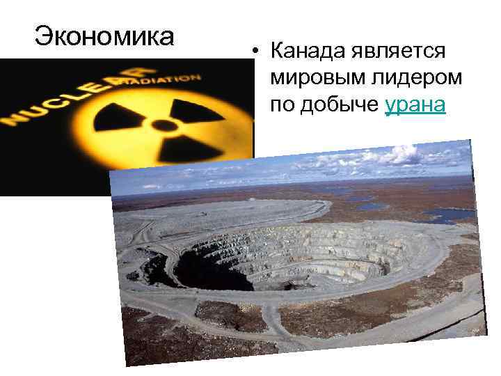 Экономика • Канада является мировым лидером по добыче урана 