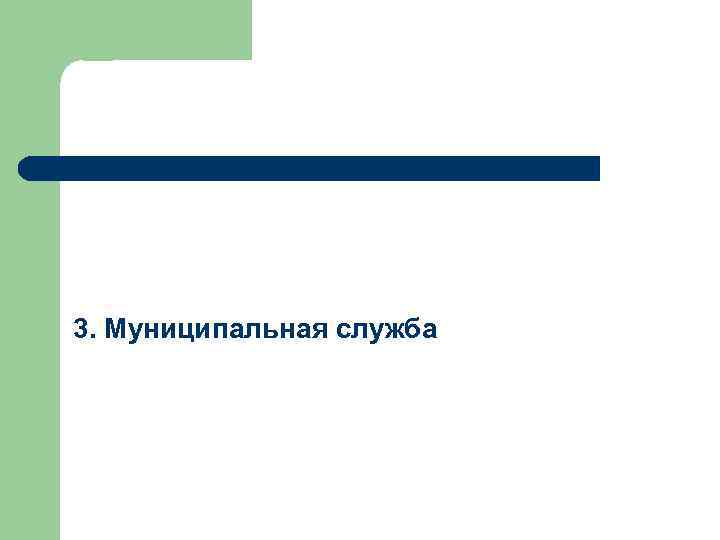 3. Муниципальная служба 
