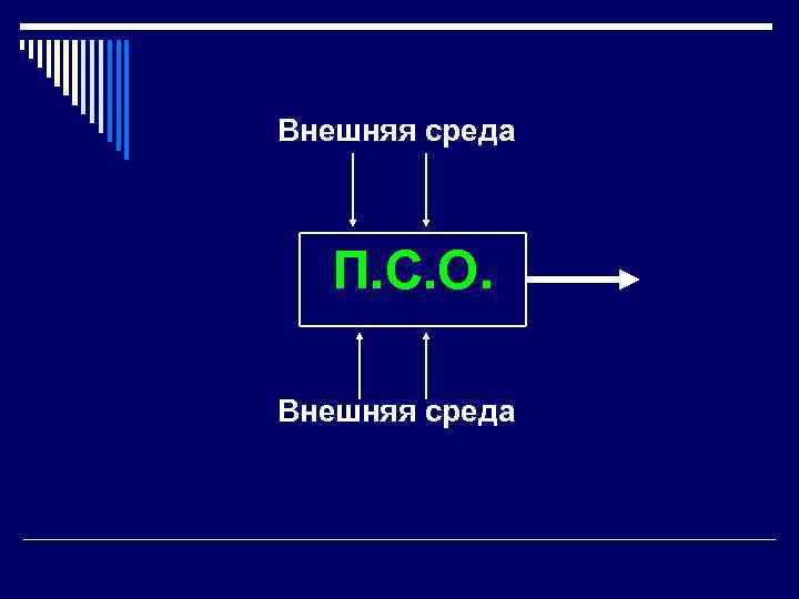 Внешняя среда П. С. О. Внешняя среда 