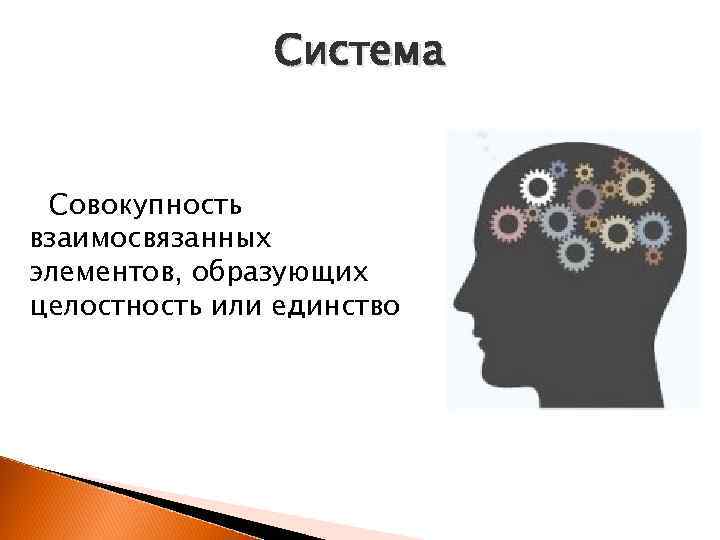 Система Совокупность взаимосвязанных элементов, образующих целостность или единство 