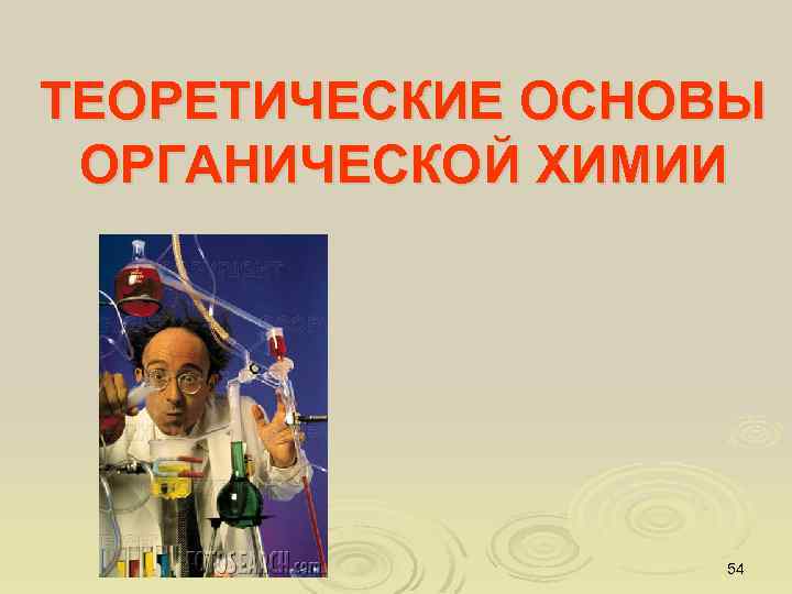 ТЕОРЕТИЧЕСКИЕ ОСНОВЫ ОРГАНИЧЕСКОЙ ХИМИИ 54 