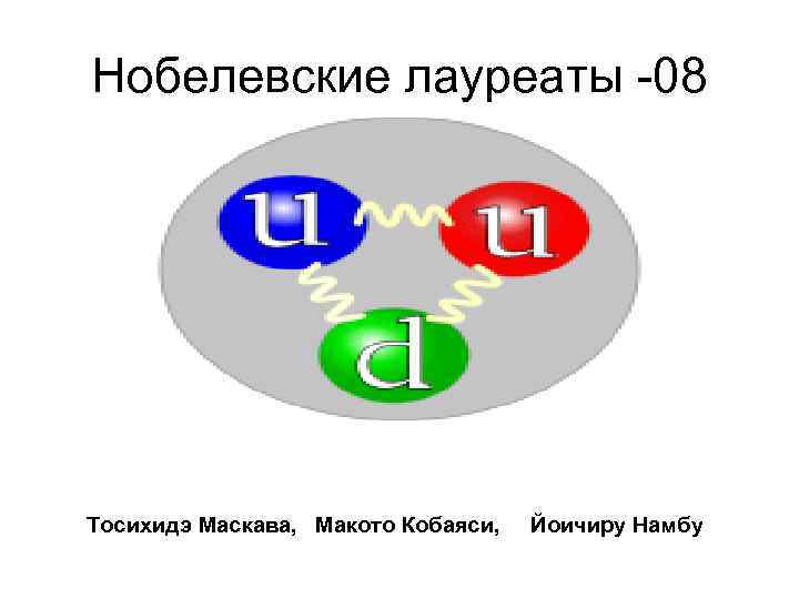 Нобелевские лауреаты -08 Тосихидэ Маскава, Макото Кобаяси, Йоичиру Намбу 
