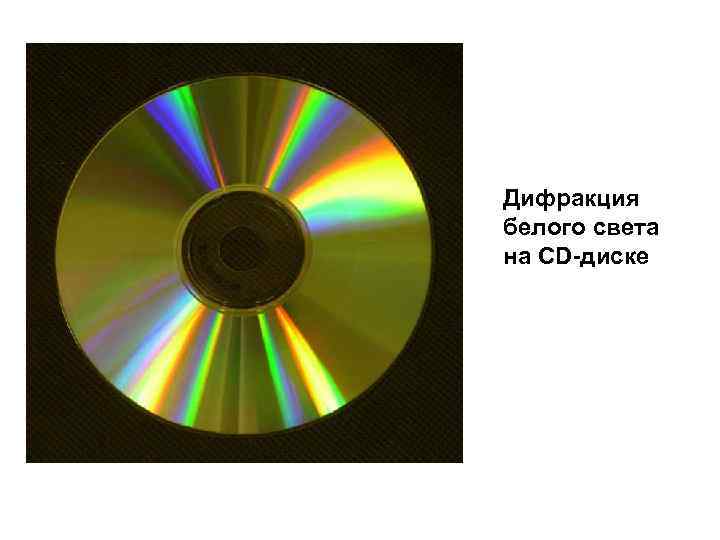 Дифракция белого света на CD-диске 