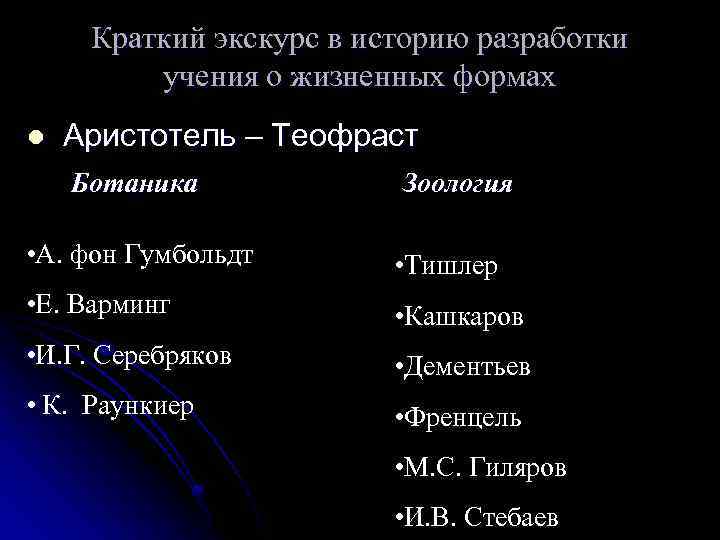 Краткий экскурс в историю разработки учения о жизненных формах l Аристотель – Теофраст Ботаника