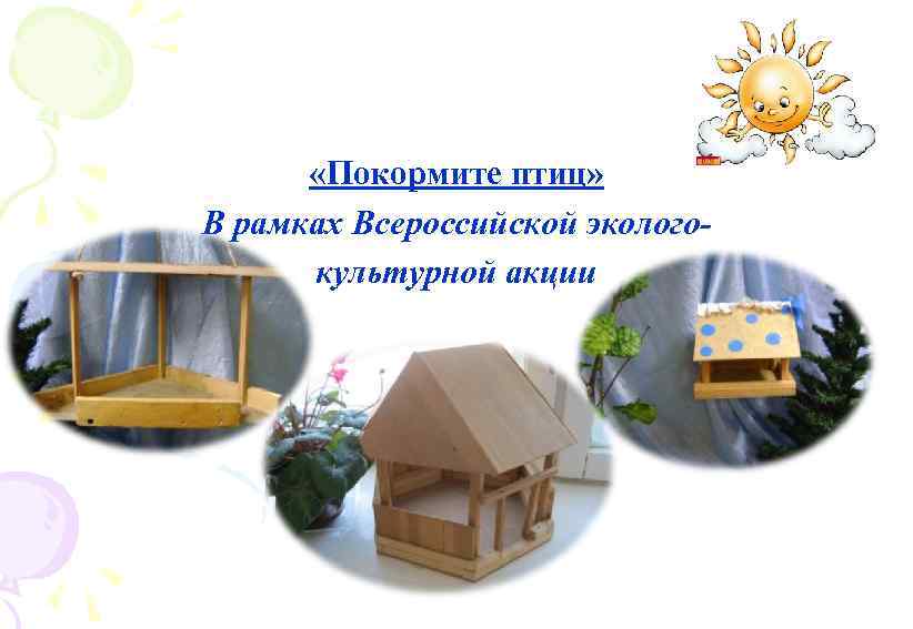  «Покормите птиц» В рамках Всероссийской экологокультурной акции 