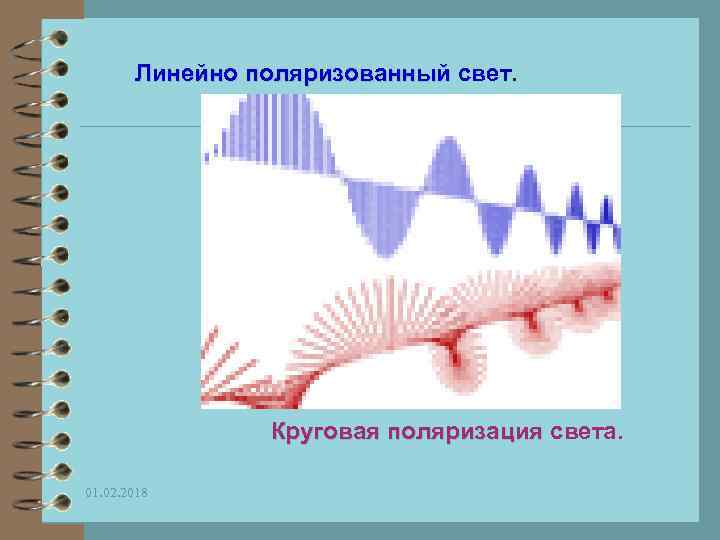 Линейно поляризованный свет. Круговая поляризация света. 01. 02. 2018 