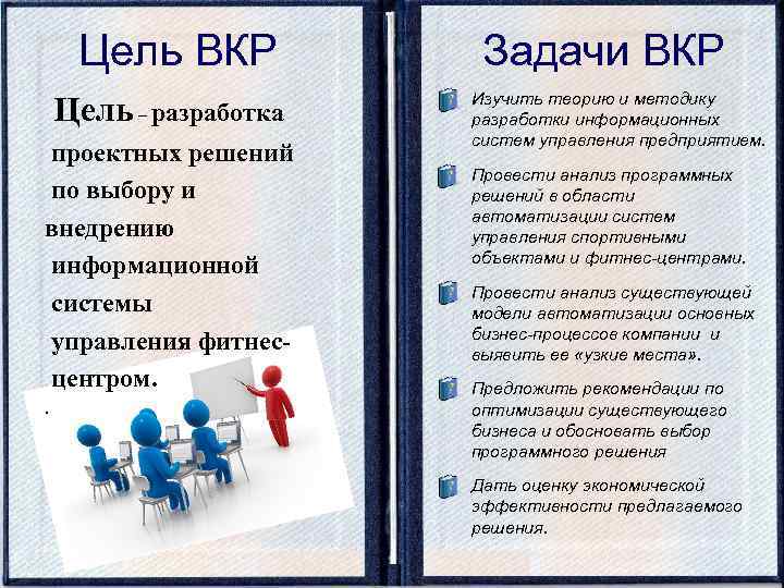  Цель ВКР Задачи ВКР Цель – разработка проектных решений по выбору и внедрению