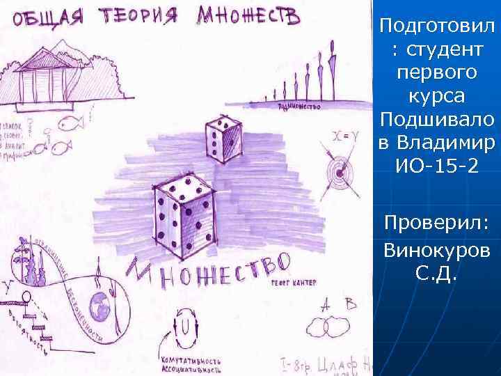 Подготовил : студент первого курса Подшивало в Владимир ИО-15 -2 Проверил: Винокуров С. Д.