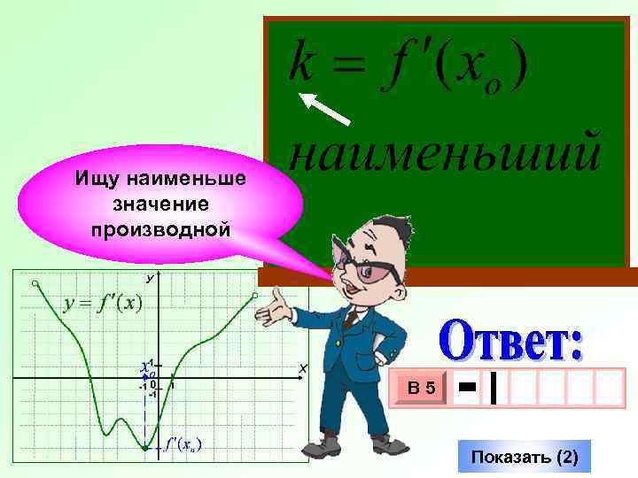 Ищу наименьше значение производной В 5 - 3 10 х х Показать (2) 