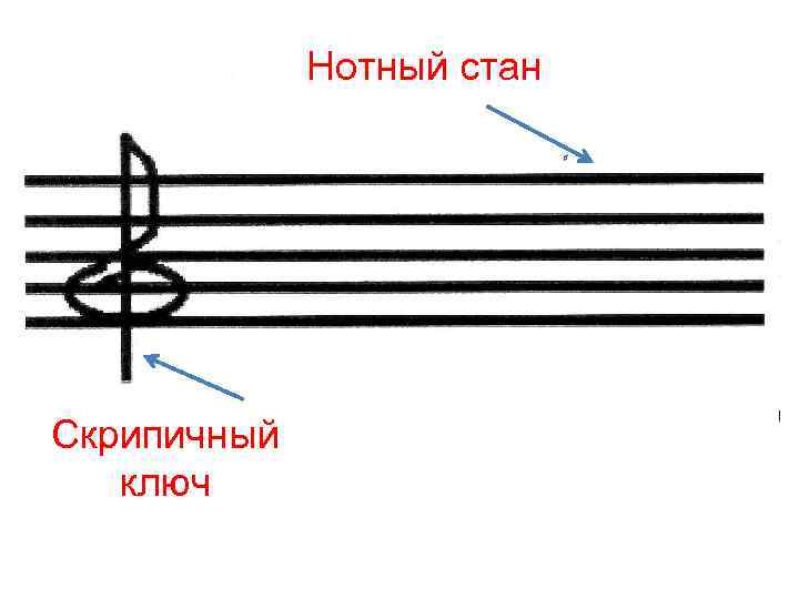 Нотный стан Скрипичный ключ 