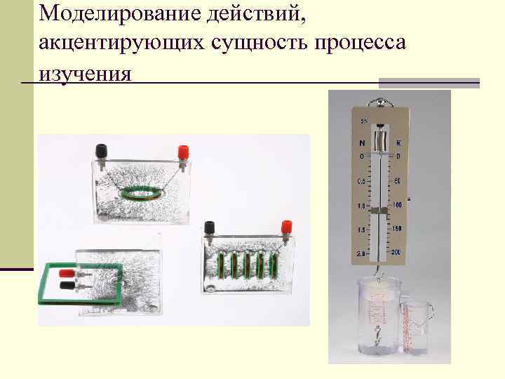 Моделирование действий, акцентирующих сущность процесса изучения 