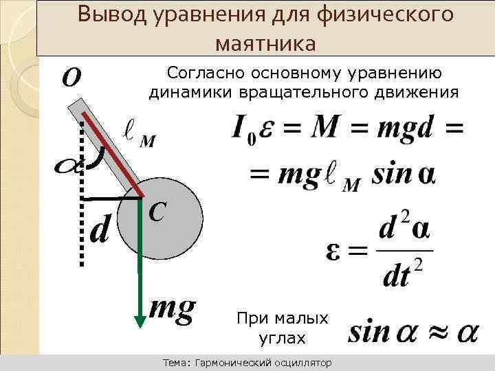 Период колебаний крутильного маятника