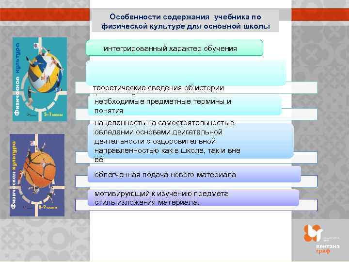 Особенности содержания учебника по физической культуре для основной школы интегрированный характер обучения теоретические сведения