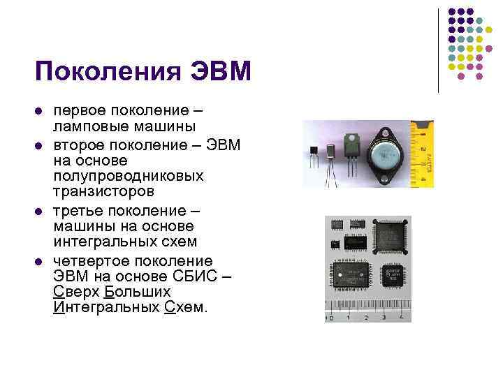 Поколения ЭВМ l первое поколение – ламповые машины l второе поколение – Поколения ЭВМ l первое поколение – ламповые машины l второе поколение –