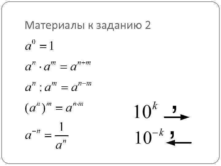 Материалы к заданию 2 
