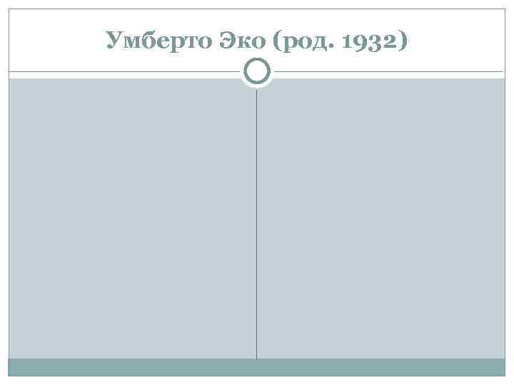 Умберто Эко (род. 1932) 