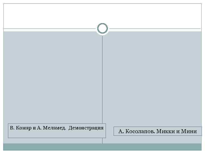 В. Комар и А. Меламед. Демонстрация А. Косолапов. Микки и Мини 