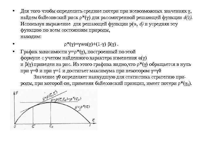  • • • Для того чтобы определить средние потери при всевозможных значениях γ,