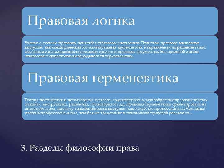 Правовая логика Учение о системе правовых понятий и правовом мышлении. При этом правовое мышление