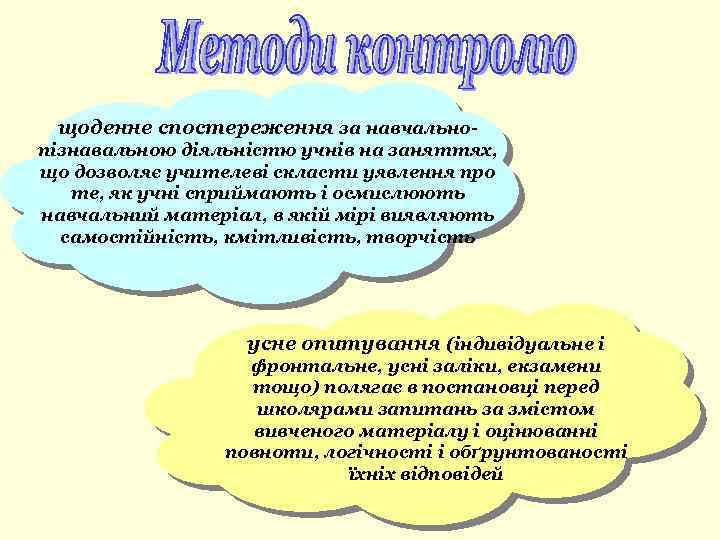 щоденне спостереження за навчальнопізнавальною діяльністю учнів на заняттях, що дозволяє учителеві скласти уявлення про