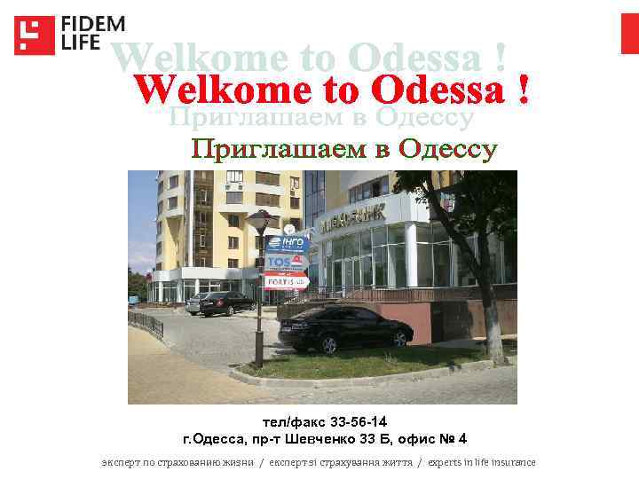 тел/факс 33 -56 -14 г. Одесса, пр-т Шевченко 33 Б, офис № 4 эксперт
