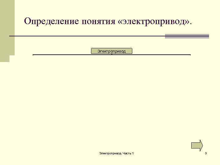 Определение понятия «электропривод» . Электропривод Силовой канал Информационный канал Электрическая часть: -элементы, передающие электрическую