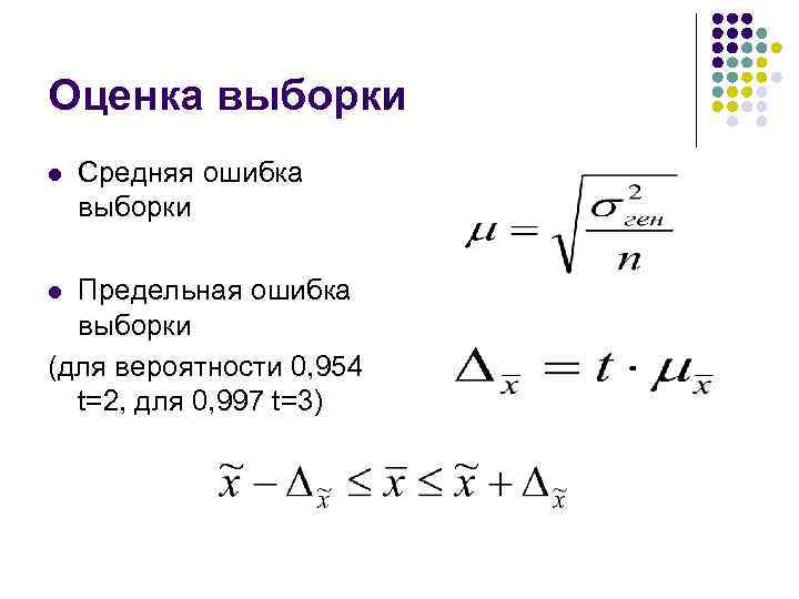 Средняя ошибка выборки