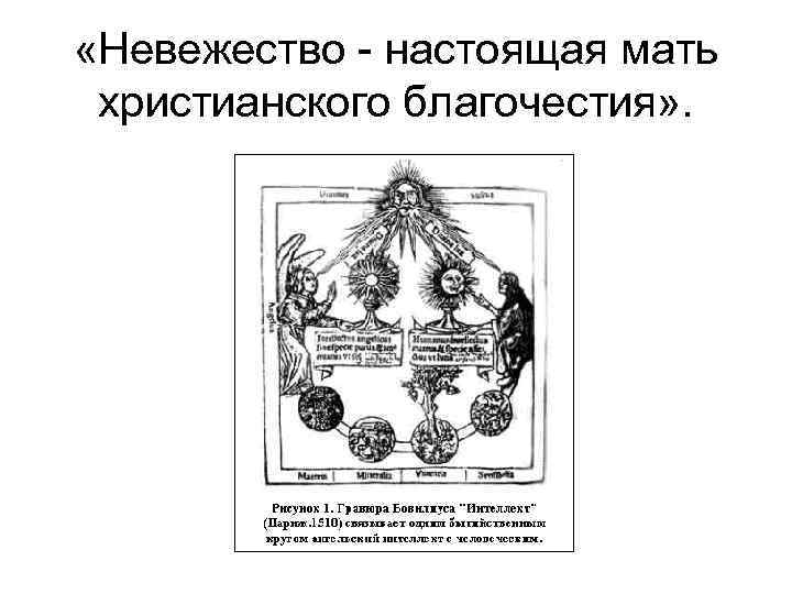  «Невежество - настоящая мать христианского благочестия» . 