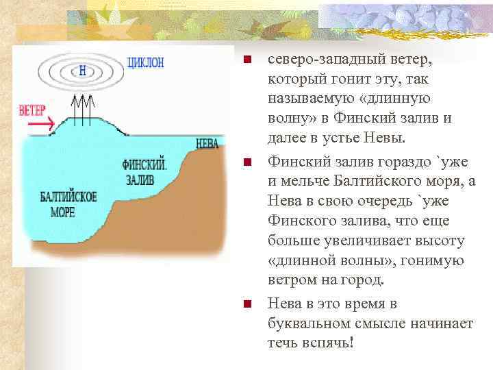 n n n северо-западный ветер, который гонит эту, так называемую «длинную волну» в Финский