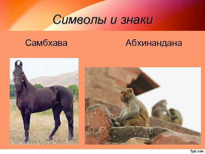 Символы и знаки Самбхава Абхинандана 