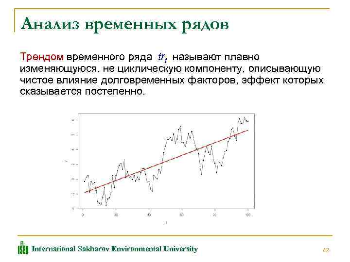 Тенденция ряда. . Технологии анализа временных рядов. Компонентный анализ временного ряда. Алгоритм анализа временных рядов. Методов исследования временных рядов.