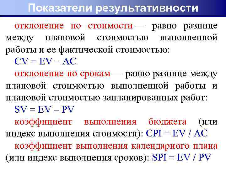 Отклонение по стоимости проекта