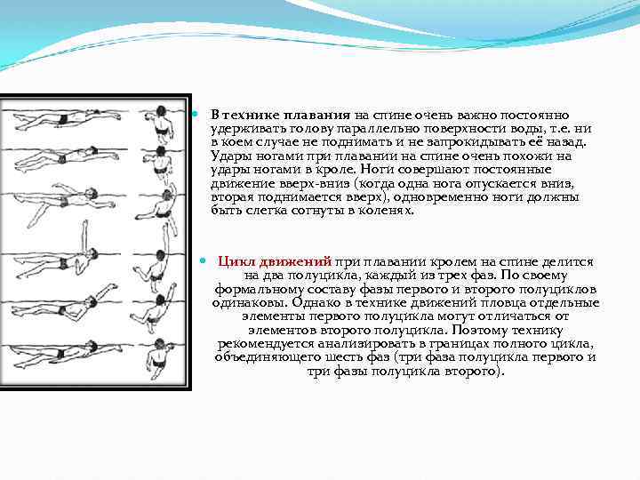 План конспект сухого плавания