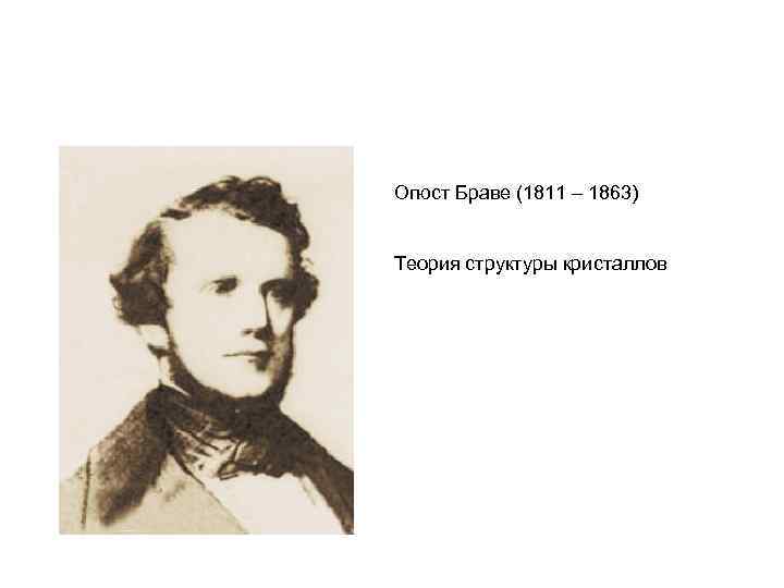 Огюст Браве (1811 – 1863) Теория структуры кристаллов 