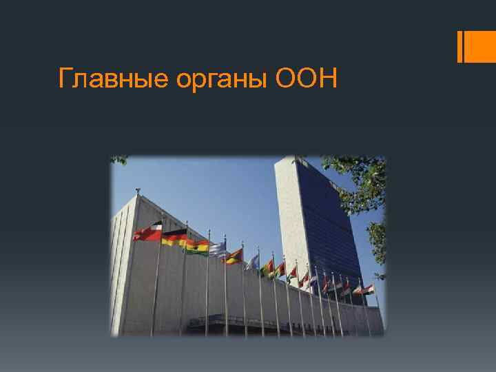 Главные органы ООН 