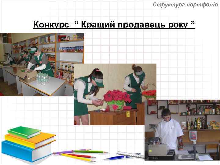 Структура портфоліо Конкурс “ Кращий продавець року ” 