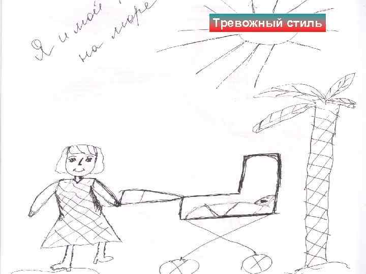 Тревожный стиль • Отсутствие телесного контакта между матерью и ребенком • Недостаточная прорисовка лиц