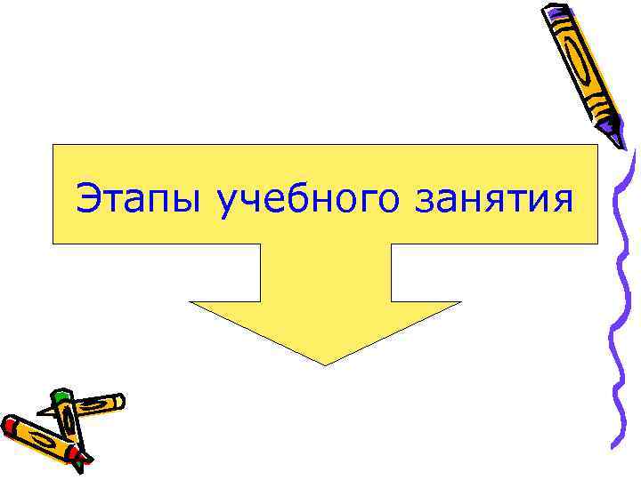 Этапы учебного занятия 