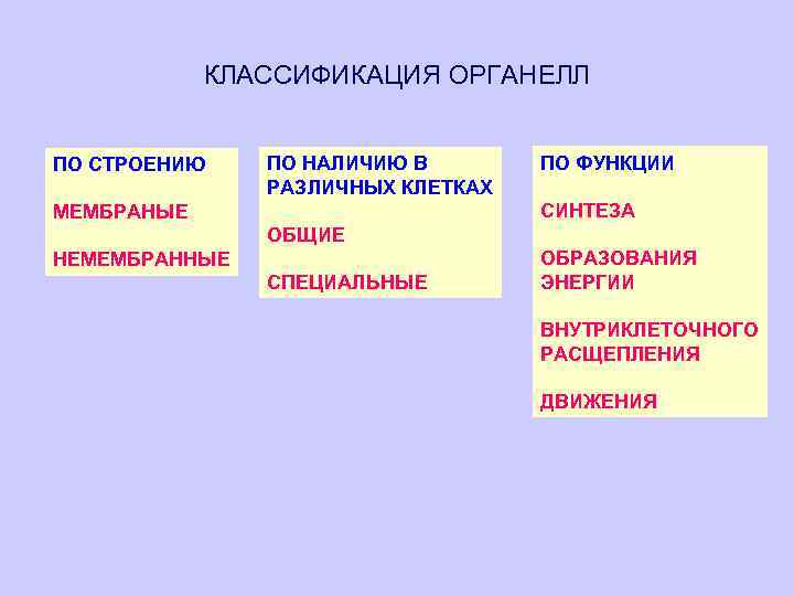 Классификация клеток. Органоиды клетки классификация органоидов клетки. Немембранные органеллы гистология. Органоиды движения строение. Классификация органелл клетки.