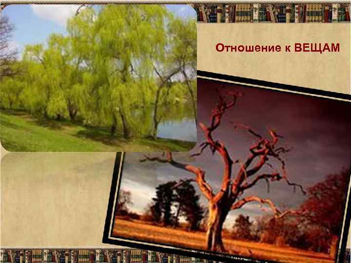 Отношение к ВЕЩАМ 7 