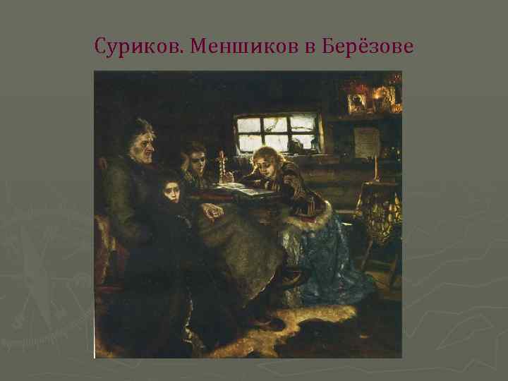 Суриков. Меншиков в Берёзове 