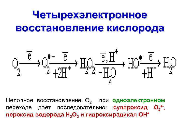 Восстановление кислорода