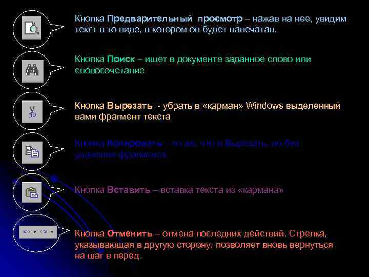 Кнопка Предварительный просмотр – нажав на нее, увидим текст в то виде, в котором