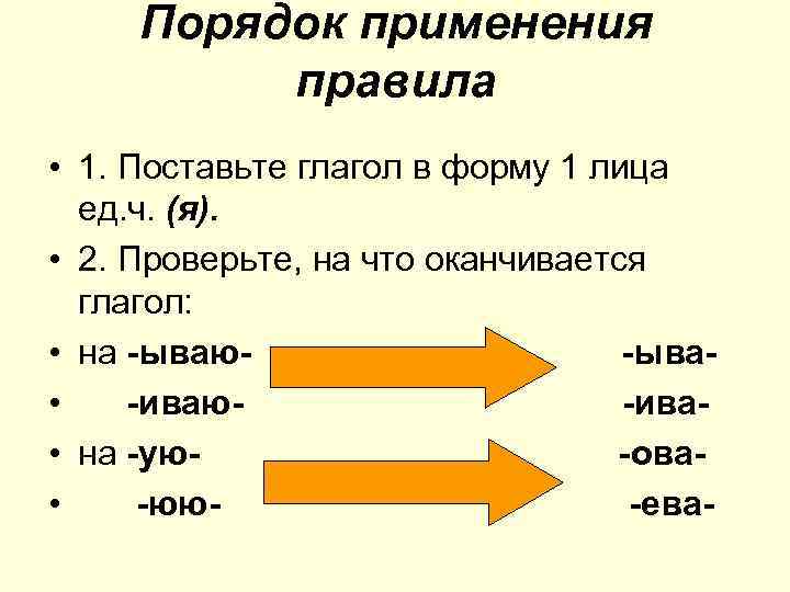Правописание суффиксов глаголов ова- -ева- -ыва- -ива-
