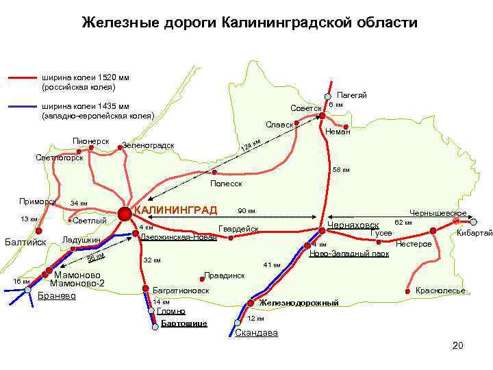 Карта дорог калининградской области