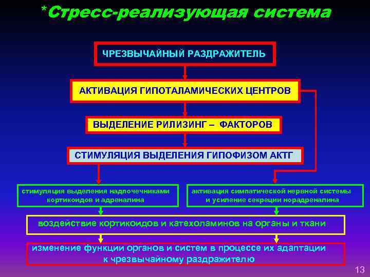 Схема стресс реализующей системы