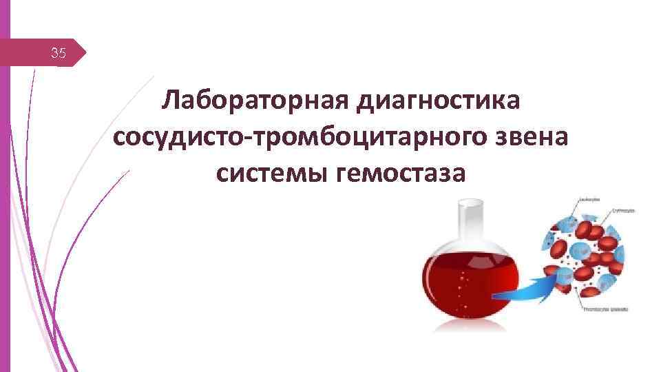 35 Лабораторная диагностика сосудисто-тромбоцитарного звена системы гемостаза 