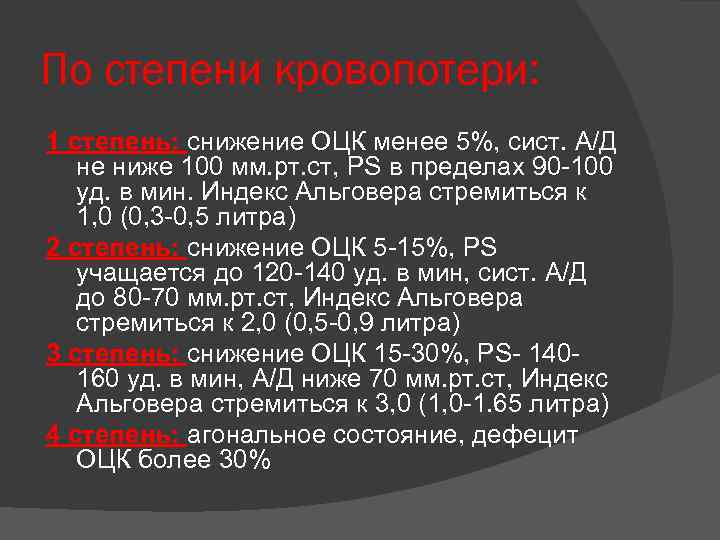 Ниже 100. Снижение ОЦК. Уменьшение объема циркулирующей крови. Уменьшения объема циркулирующей крови ОЦК. При внезапном снижении объема циркулирующей крови.